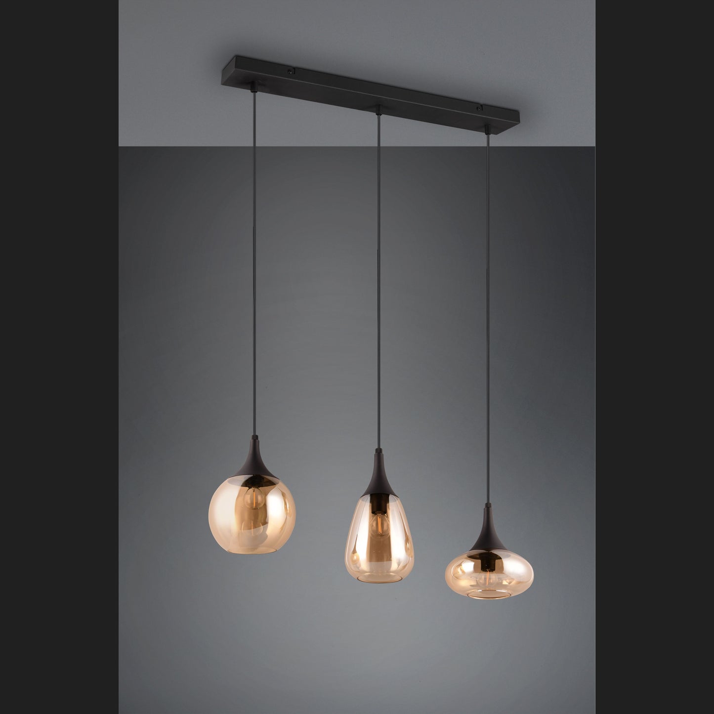 Lumina - Pendant - Amber - Trio