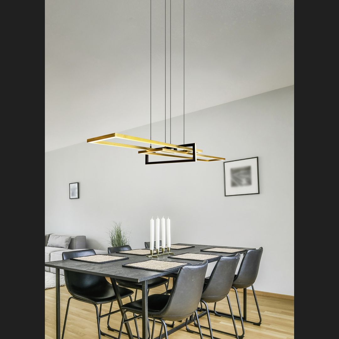 Salinas - Pendant - Brass Matt - Trio
