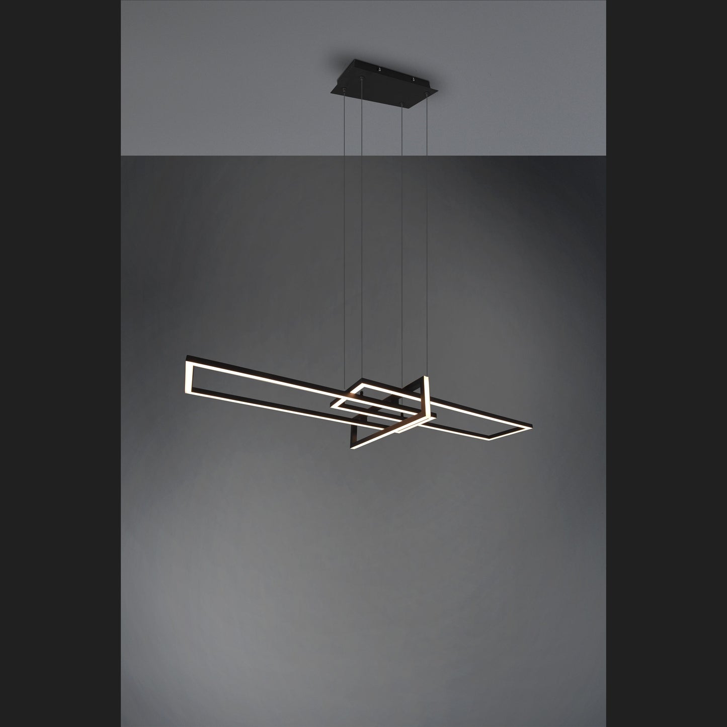 Salinas - Pendant - Black Matt - Trio