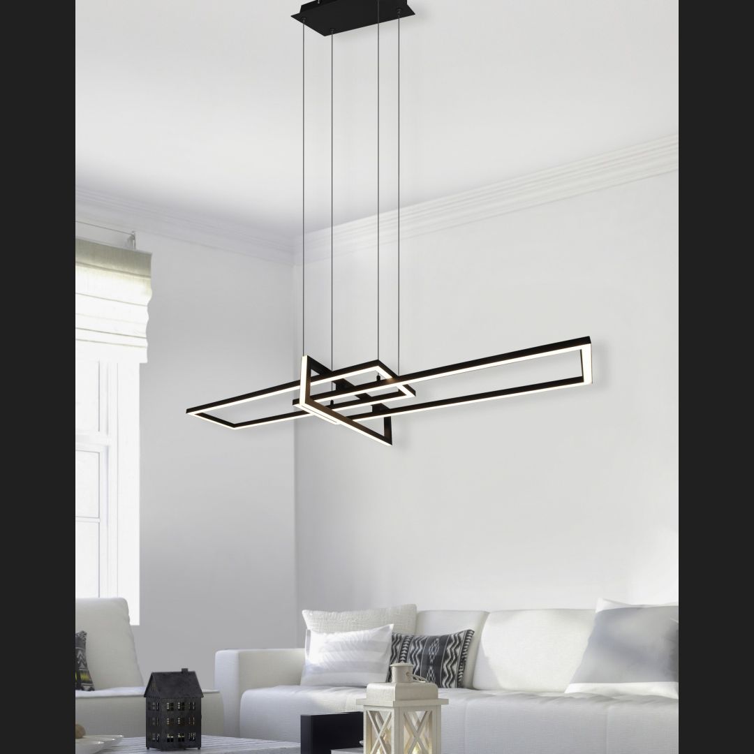 Salinas - Pendant - Black Matt - Trio