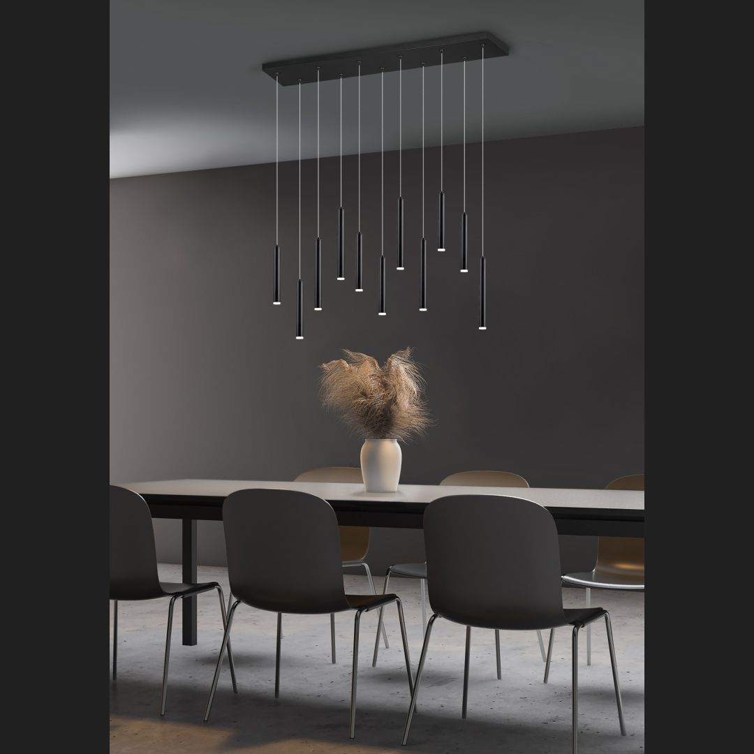 Tubular - Pendant - Black Matt - Trio
