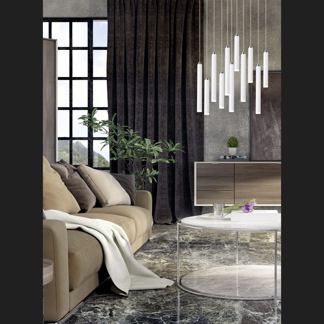 Tubular - Pendant - White Matt - Trio