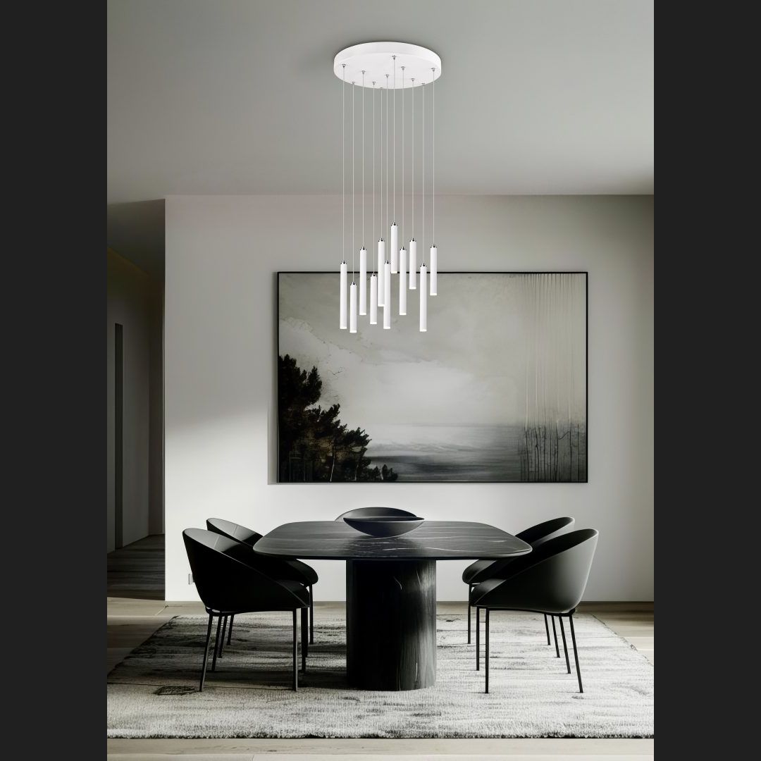 Tubular - Pendant - White Matt - Trio