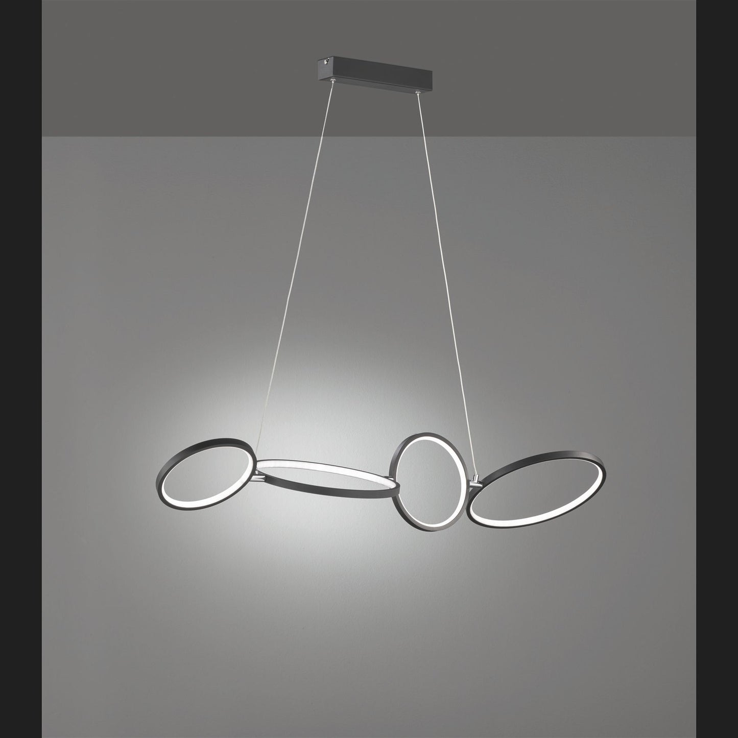 Rondo - Pendant - Black Matt - Trio