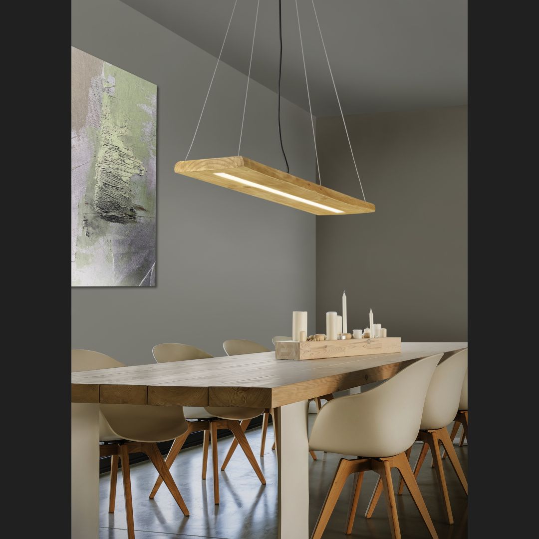 Brad - Pendant - Wood Coloured - Trio