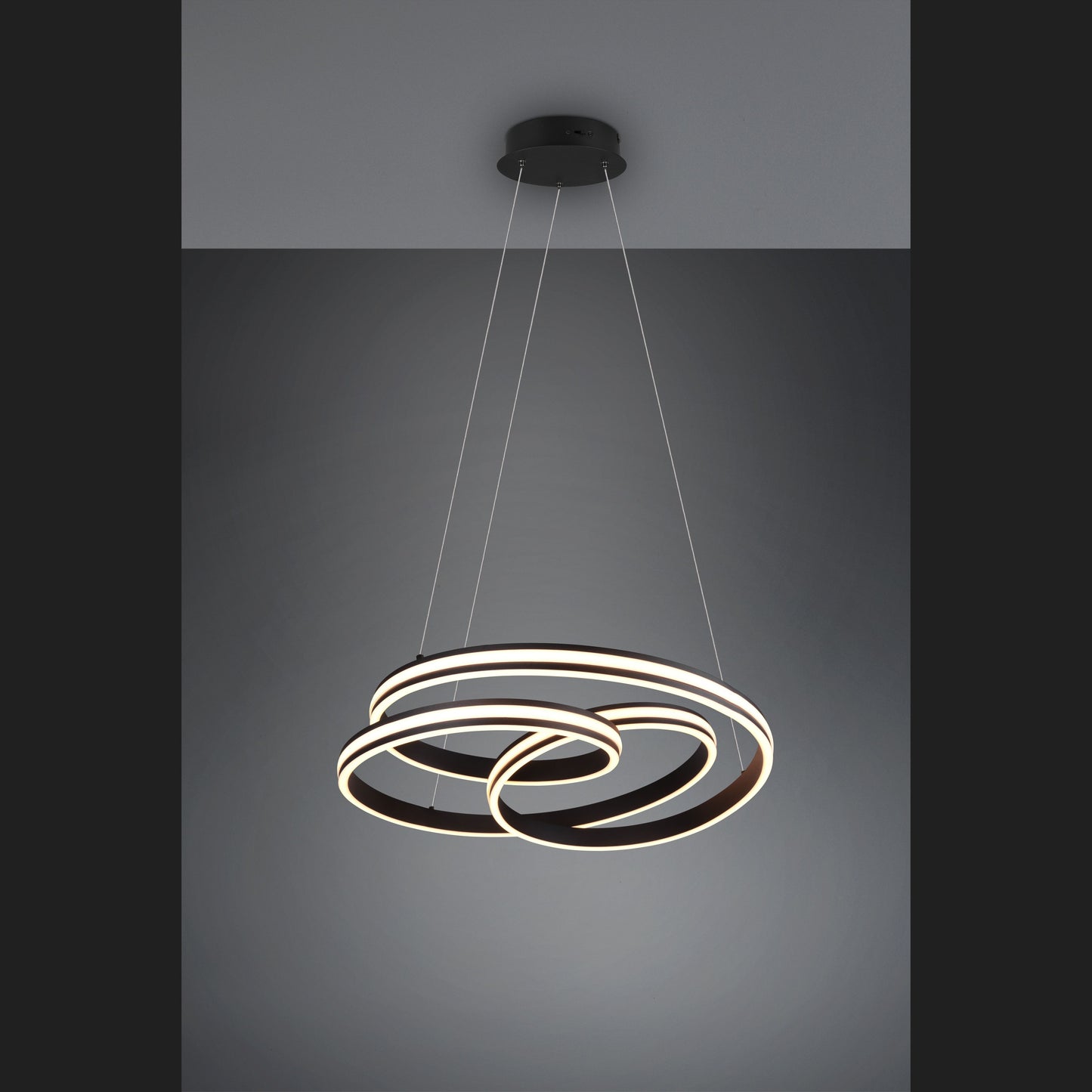Nuria - Pendant - Black Matt - Trio