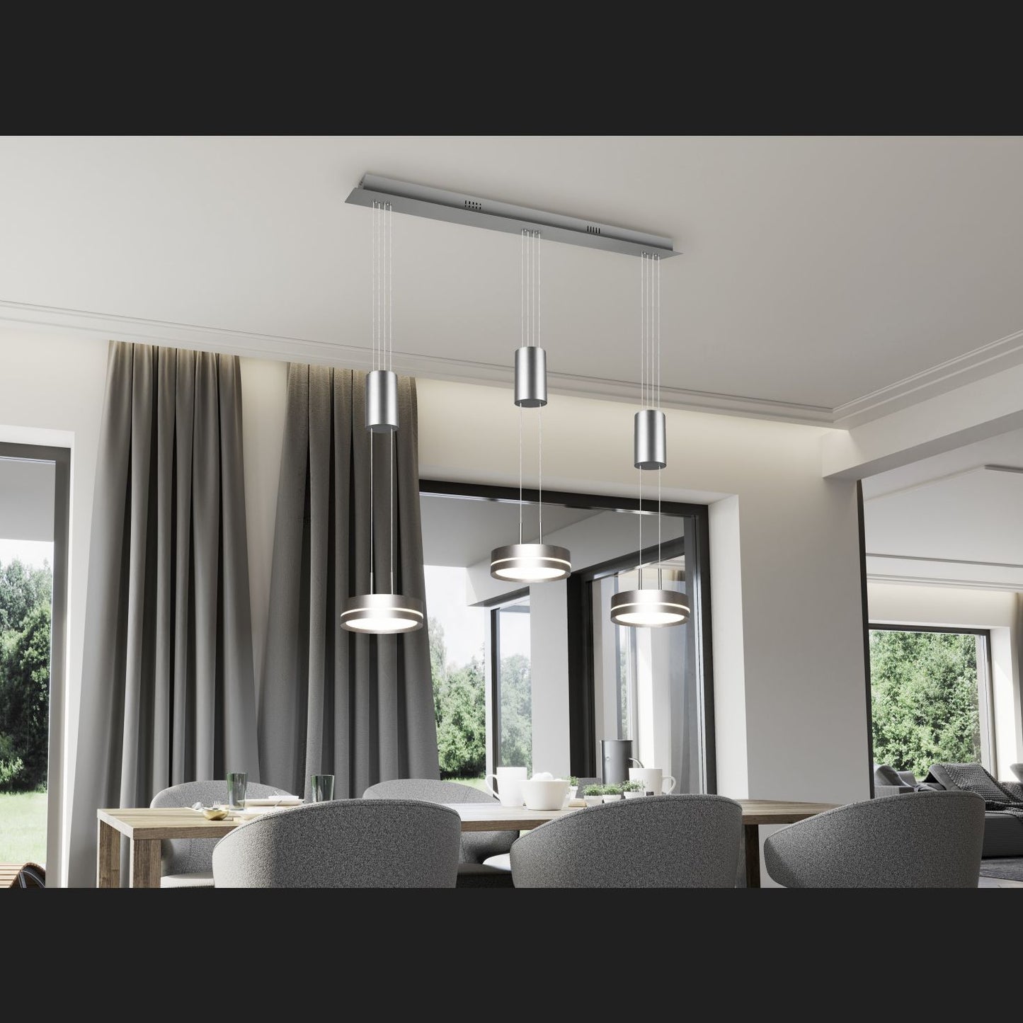 Franklin - Pendant - Nickel Matt - Trio