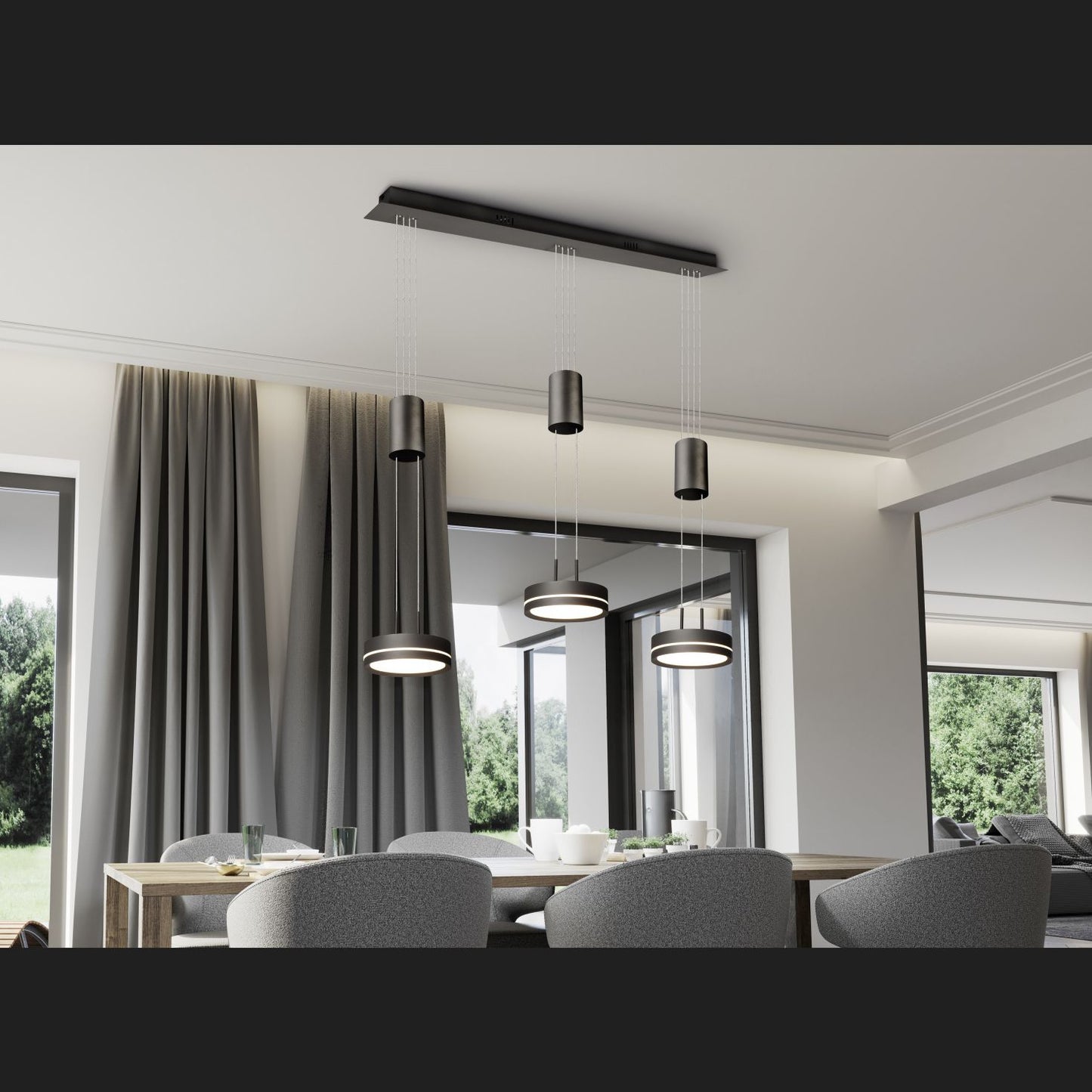 Franklin - Pendant - Anthracite - Trio
