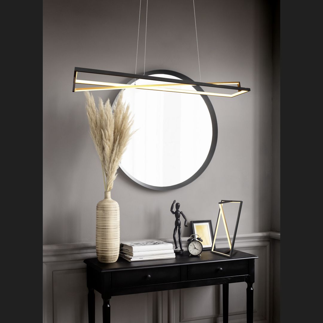 Edge - Pendant - Black Matt - Trio
