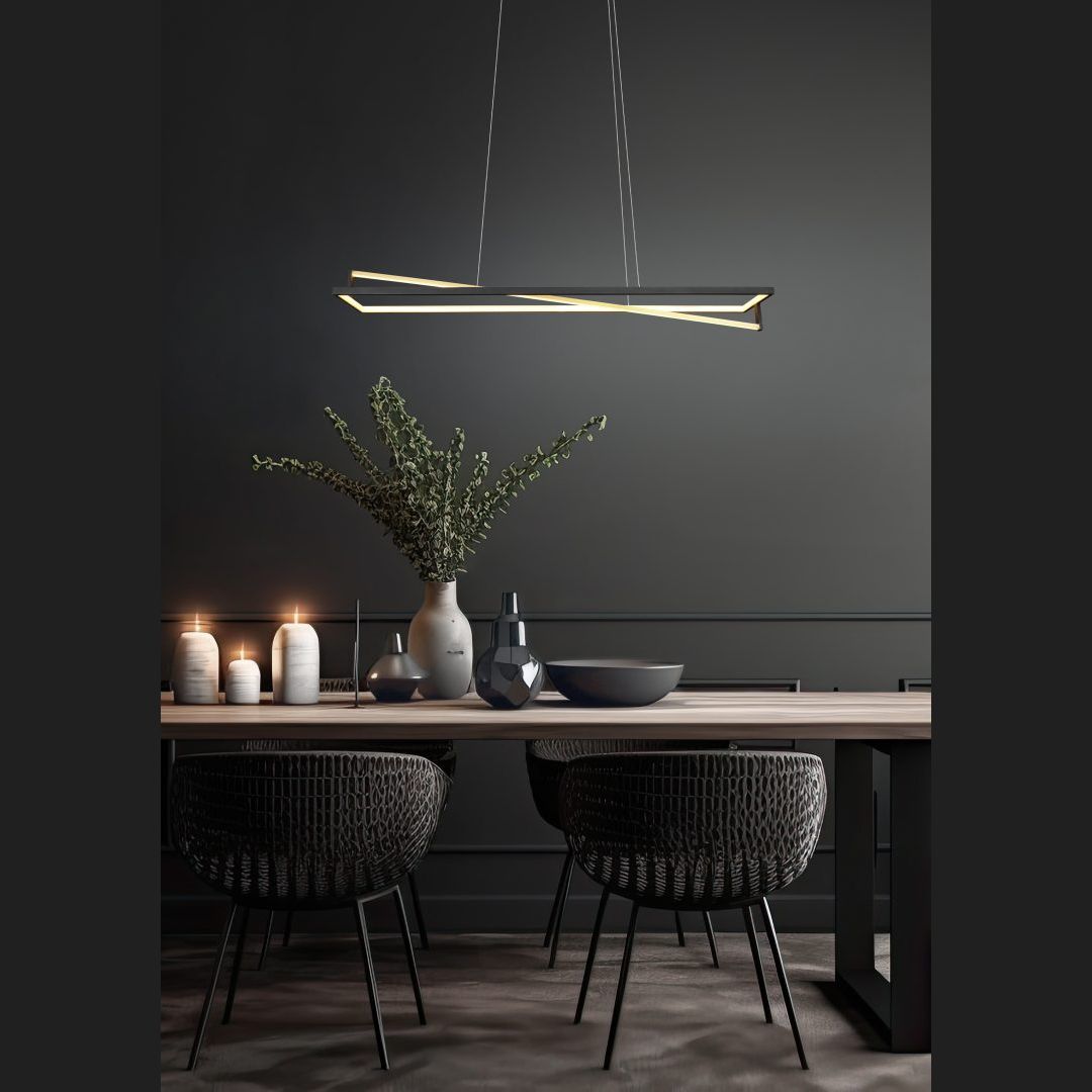 Edge - Pendant - Black Matt - Trio