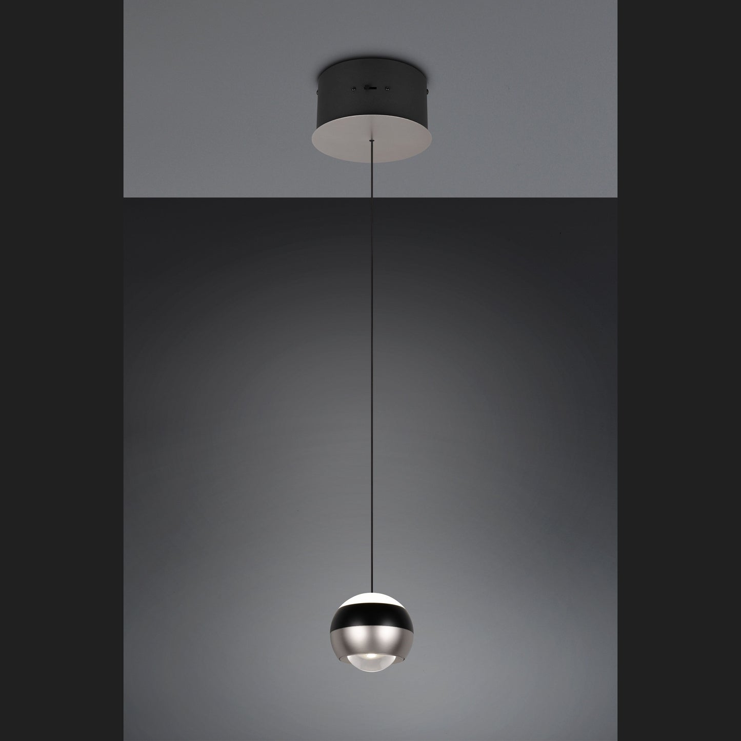 Orbit - Pendant - Black Matt & Satin Nickel - TRIO Select