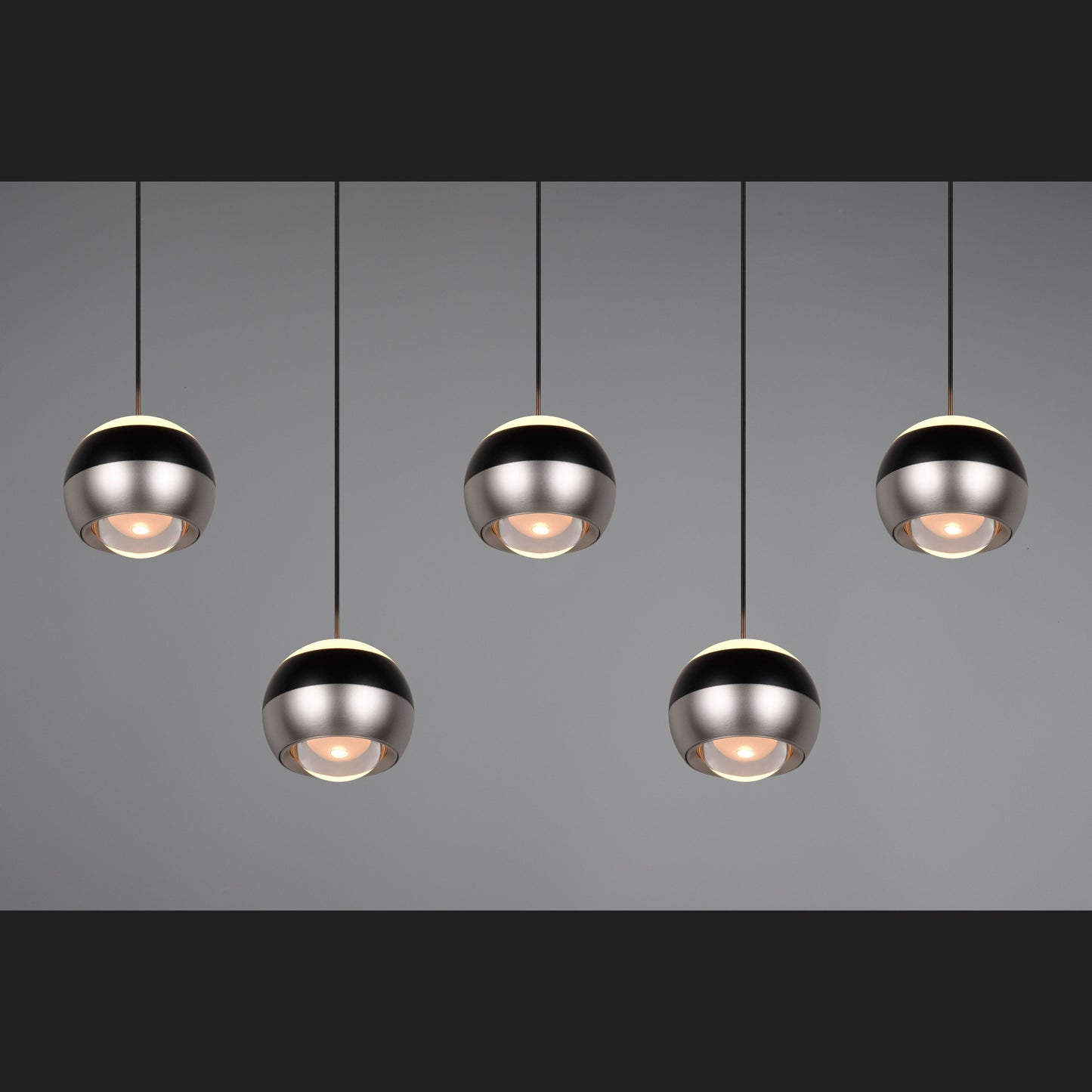 Orbit - Pendant - Matt Black & Satin Nickel - TRIO Select