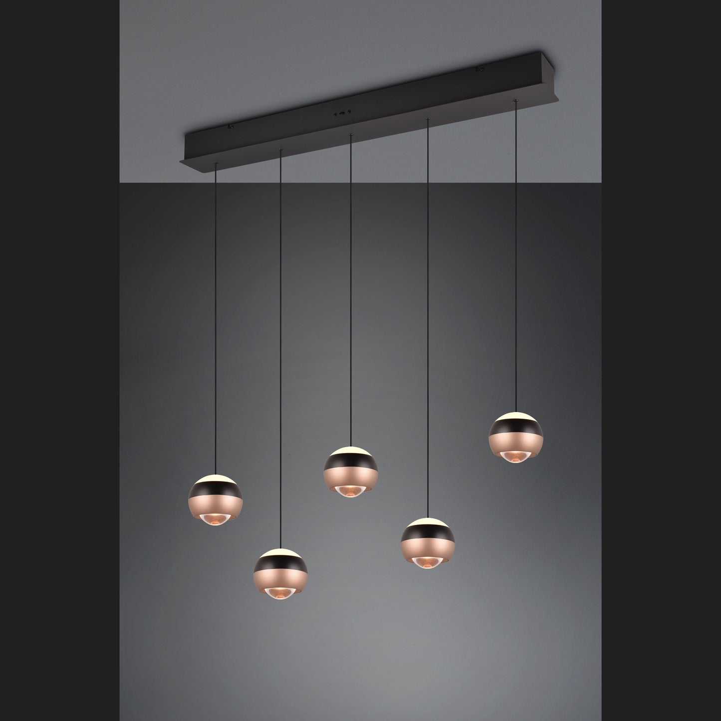 Orbit - Pendant - Matt Black & Coffee - TRIO Select