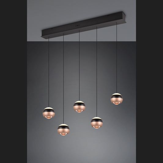 Orbit  - Pendant - Matt Black & Coffee - TRIO Select