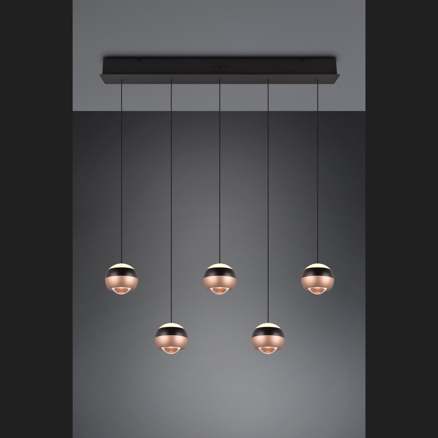 Orbit - Pendant - Matt Black & Coffee - TRIO Select