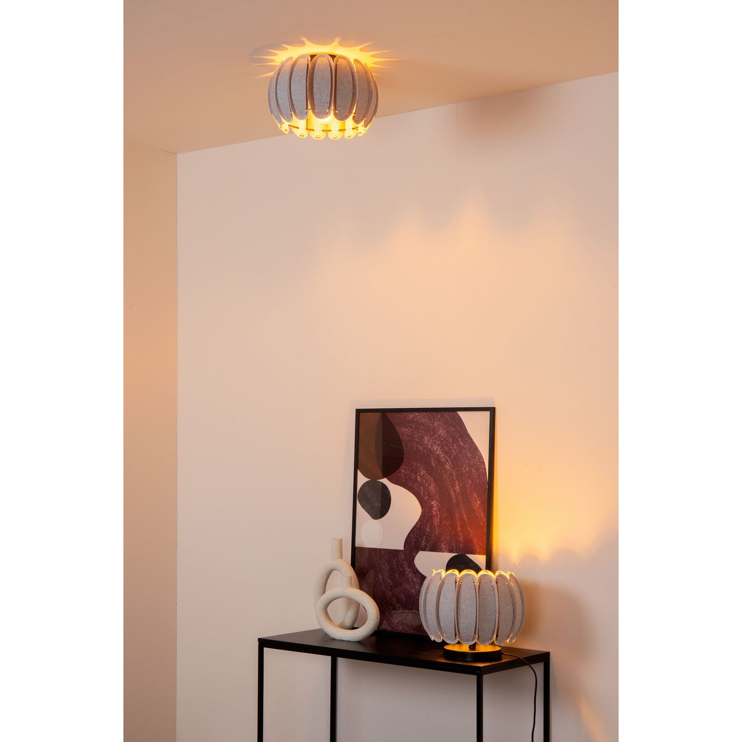 Lucide SPENCER - Table lamp - Ø 30 cm - 1xE27 - Grey