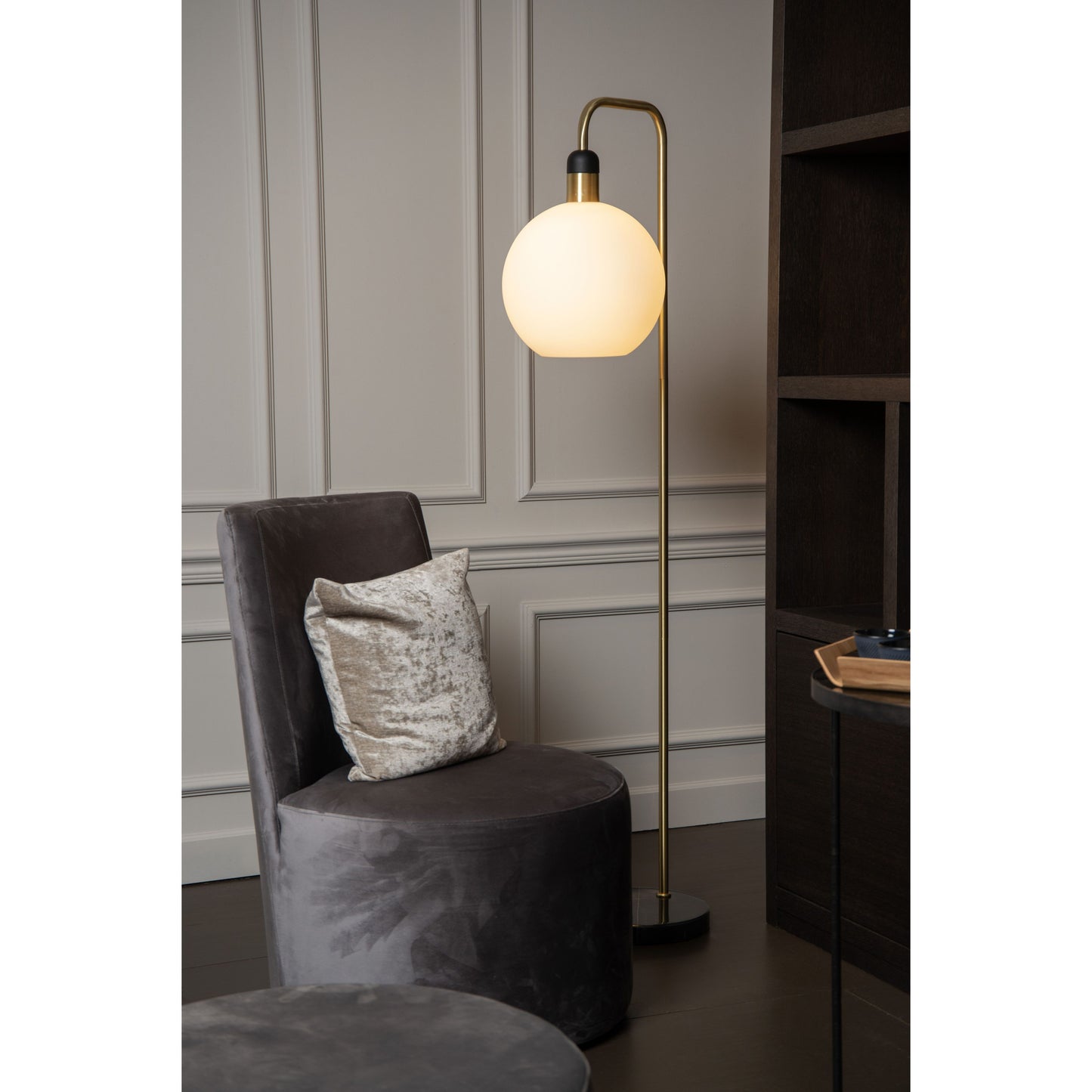 Lucide JULIUS - Floor lamp - 1xE27 - Opal