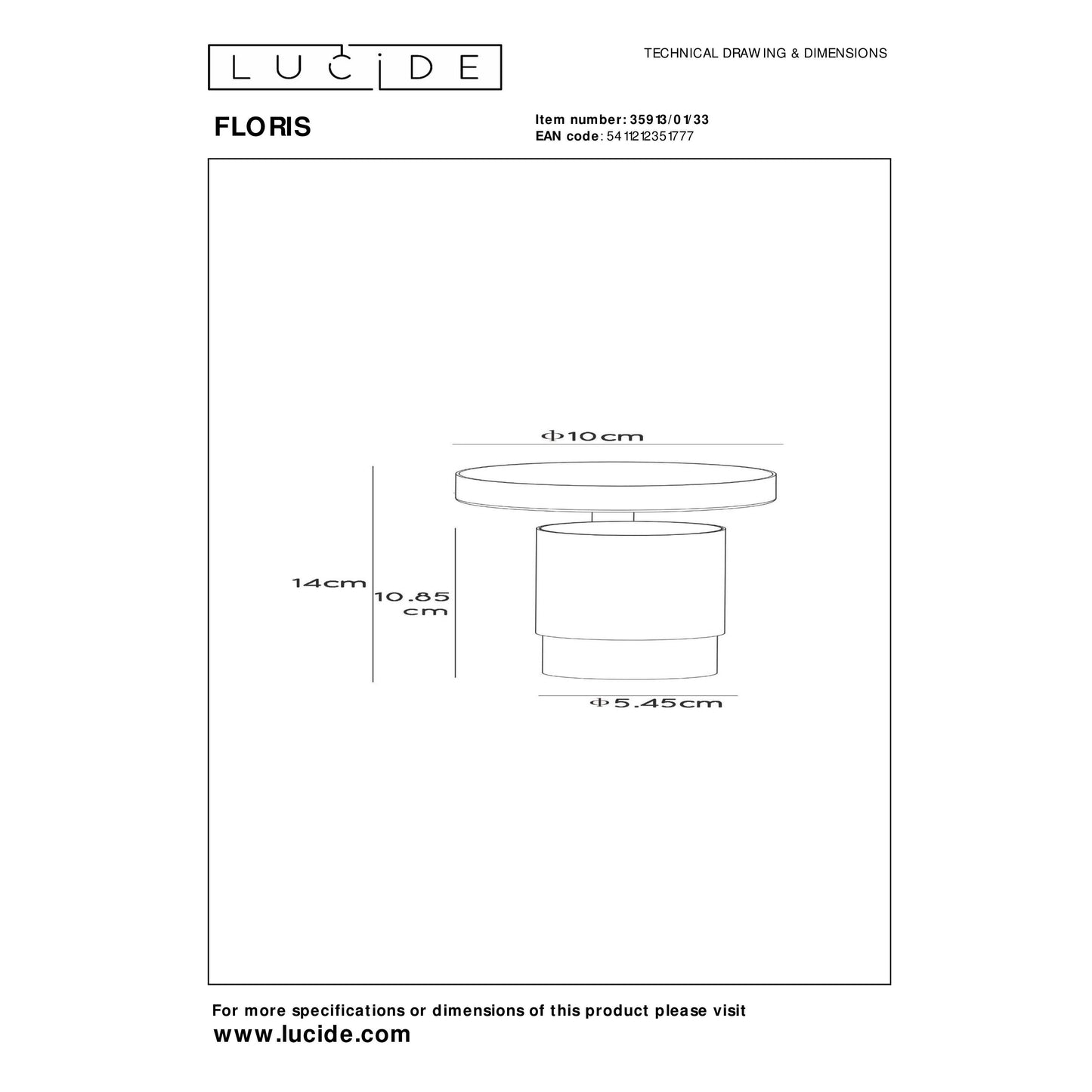 Lucide FLORIS - Ceiling spotlight - Ø 10 cm - 1xGU10 - Green