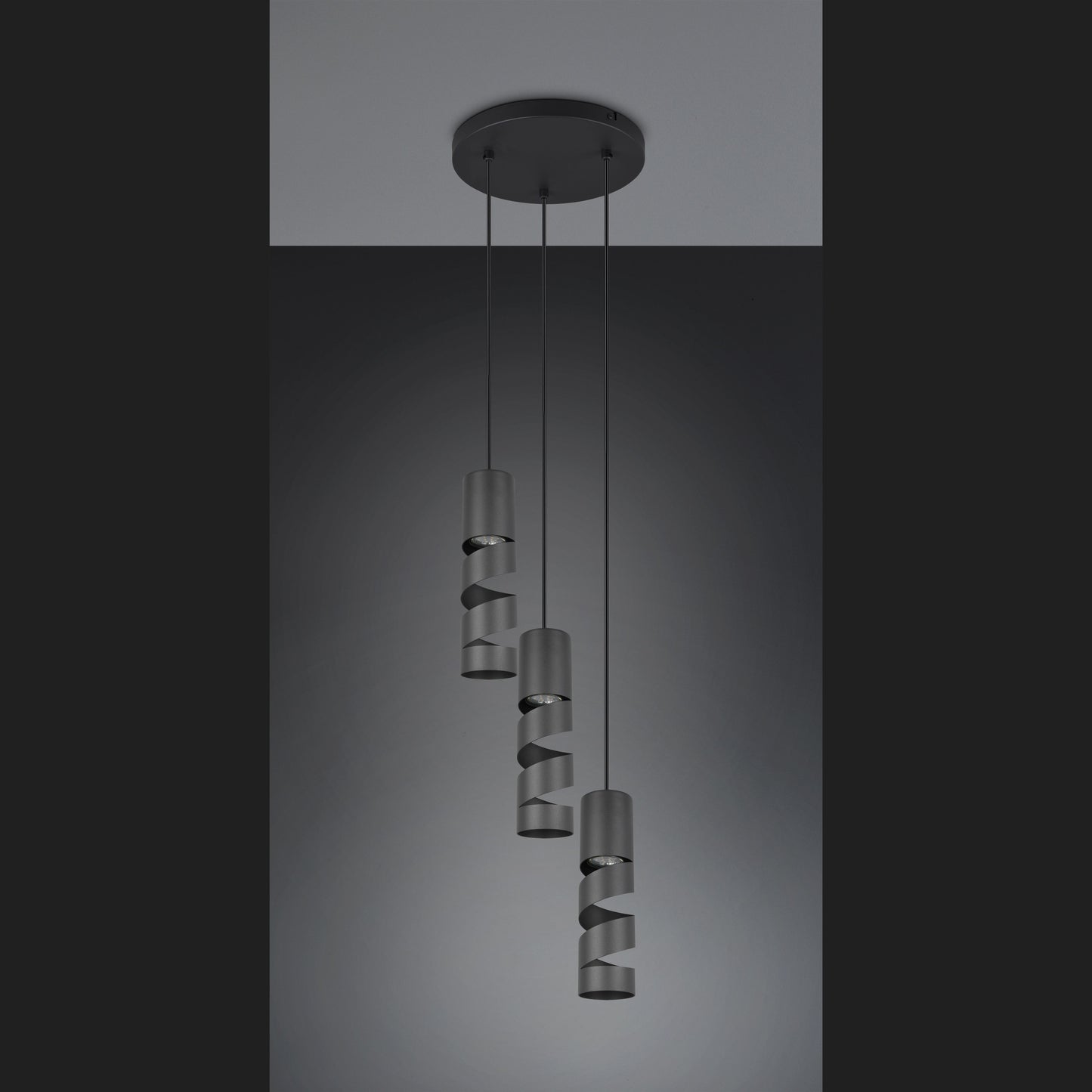 Stream - Pendant - Black Matt - Trio - 364030332