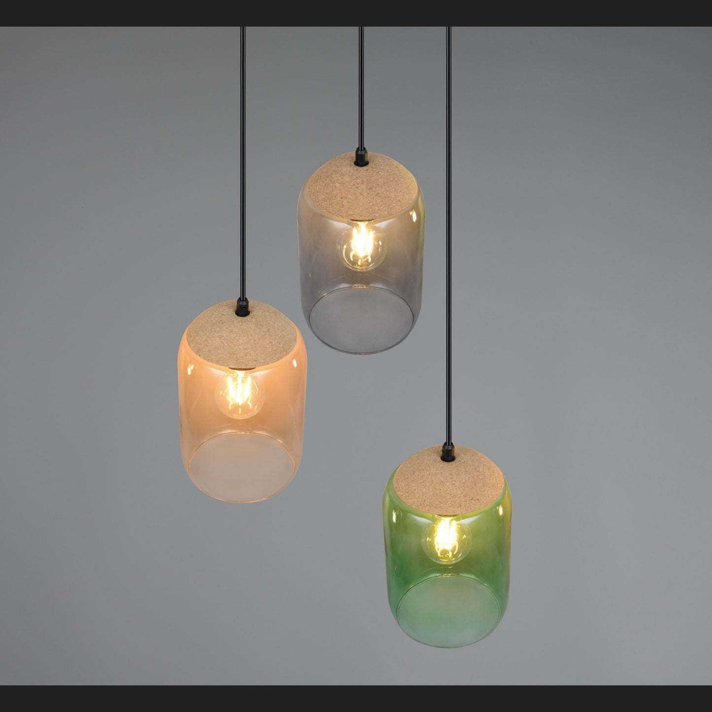 Cork - Pendant - Smoke - Trio - 364630317