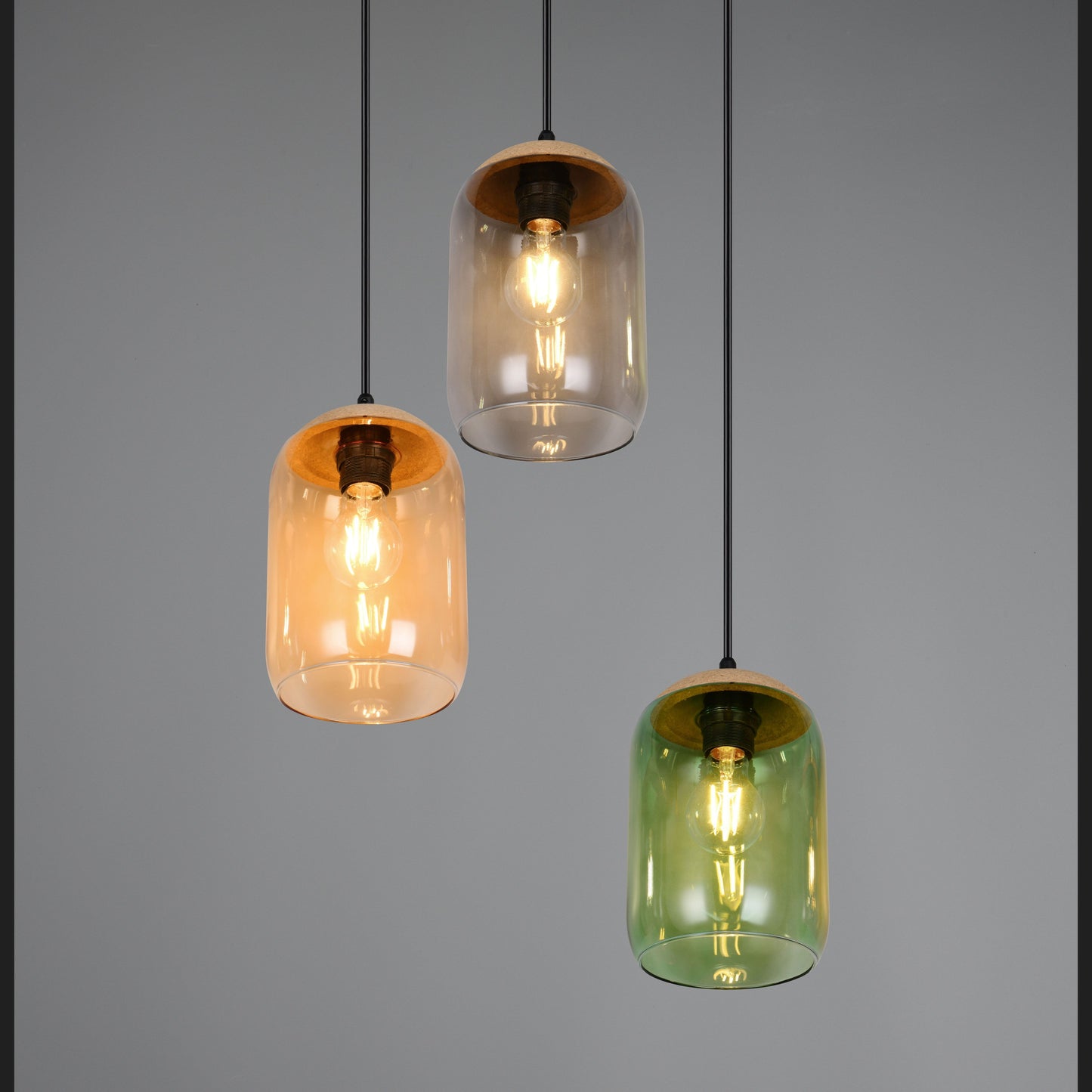Cork - Pendant - Smoke - Trio - 364630317