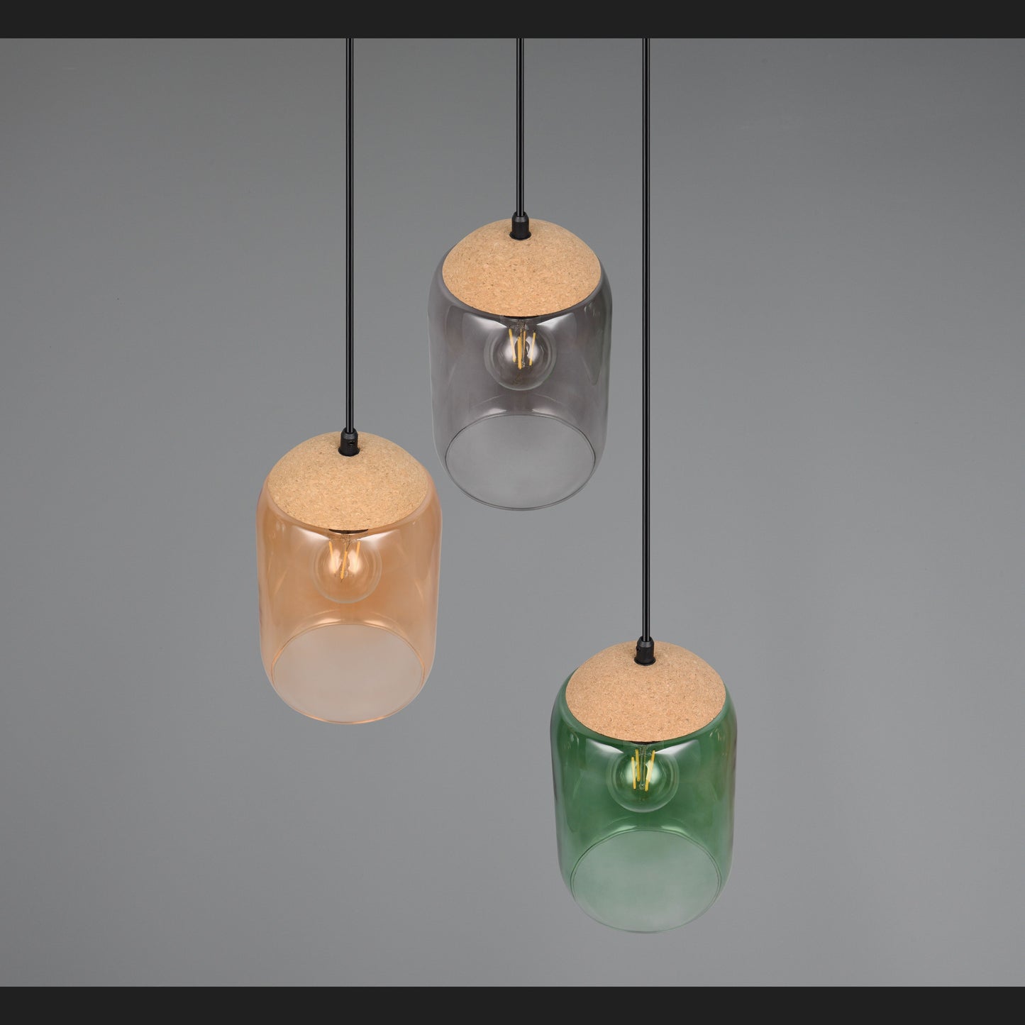 Cork - Pendant - Smoke - Trio - 364630317