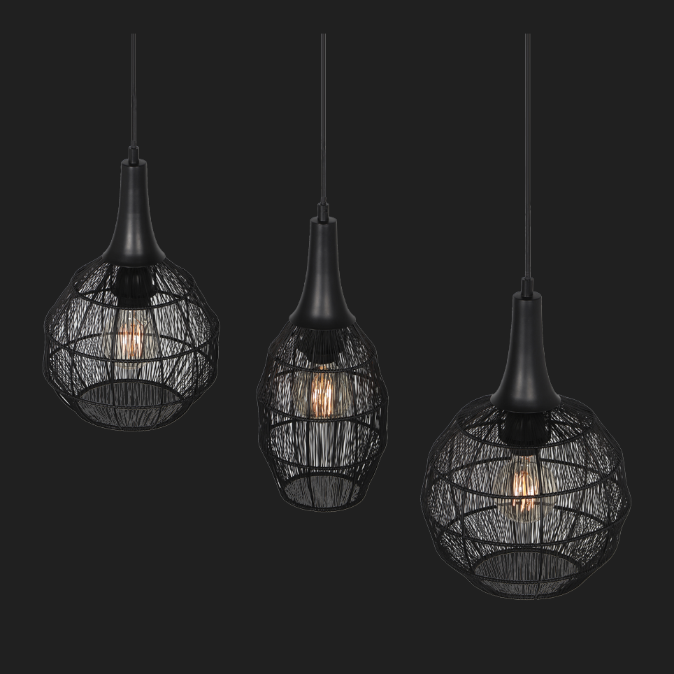 Soraya - Pendant - Black Matt - Trio - 365400332