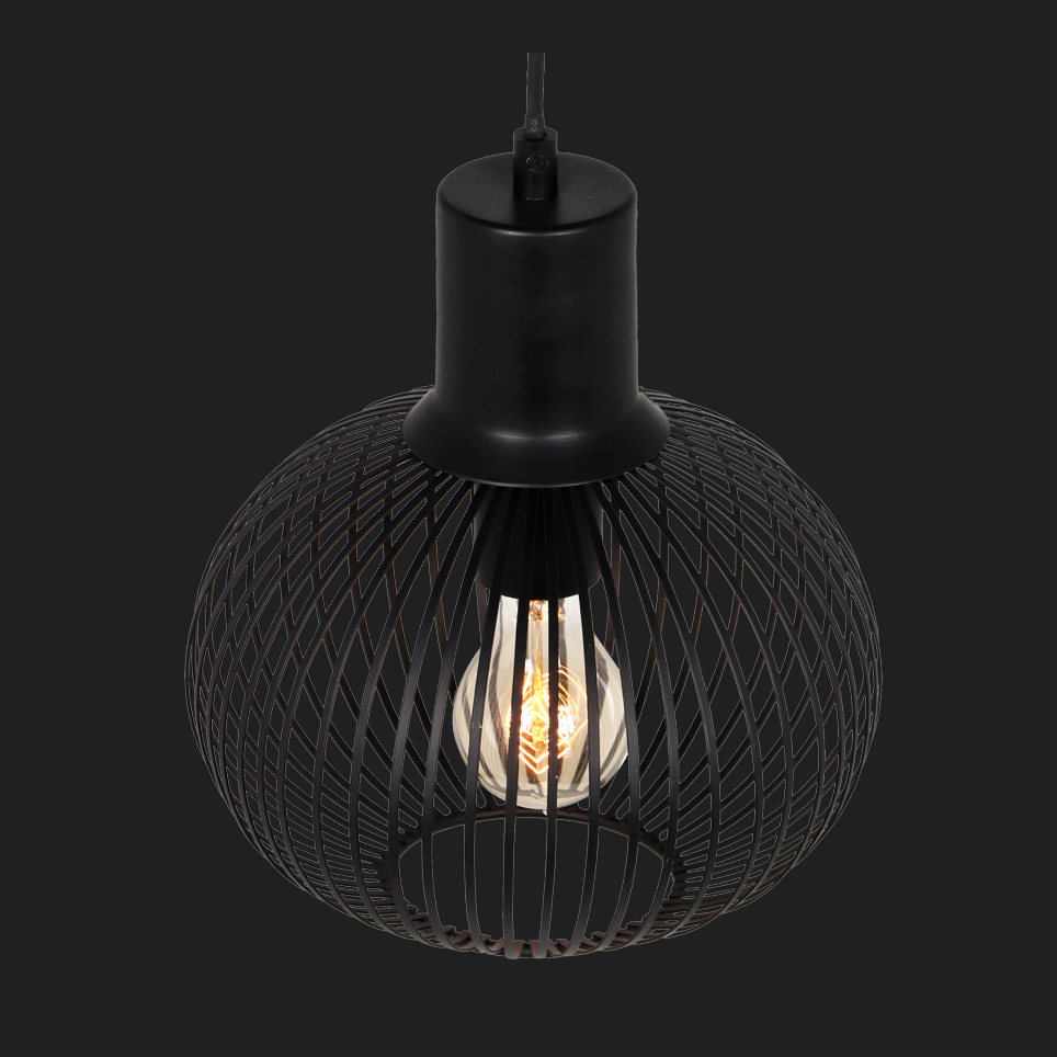 Gila - Pendant - Black Matt - Trio - 365700132