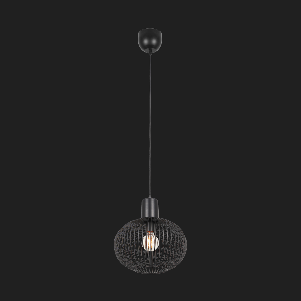 Gila - Pendant - Black Matt - Trio - 365790132