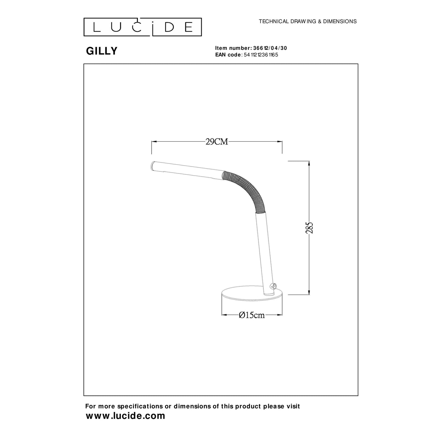 Lucide GILLY - Rechargeable Desk lamp - Battery pack/batteries - LED Dim. - 1x3W 2700K - Black