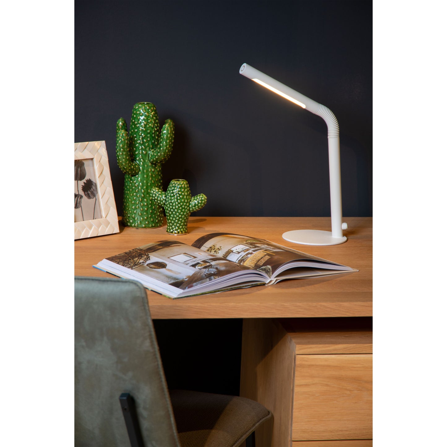 Lucide GILLY - Rechargeable Desk lamp - Battery pack/batteries - LED Dim. - 1x3W 2700K - White
