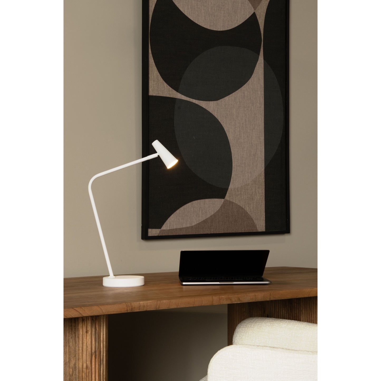 Lucide STIRLING - Rechargeable Table lamp - Battery pack/batteries - LED Dim. - 1x3W 2700K - 3 StepDim - White