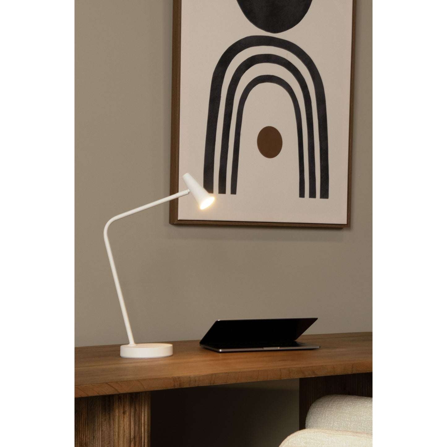 Lucide STIRLING - Rechargeable Table lamp - Battery pack/batteries - LED Dim. - 1x3W 2700K - 3 StepDim - White
