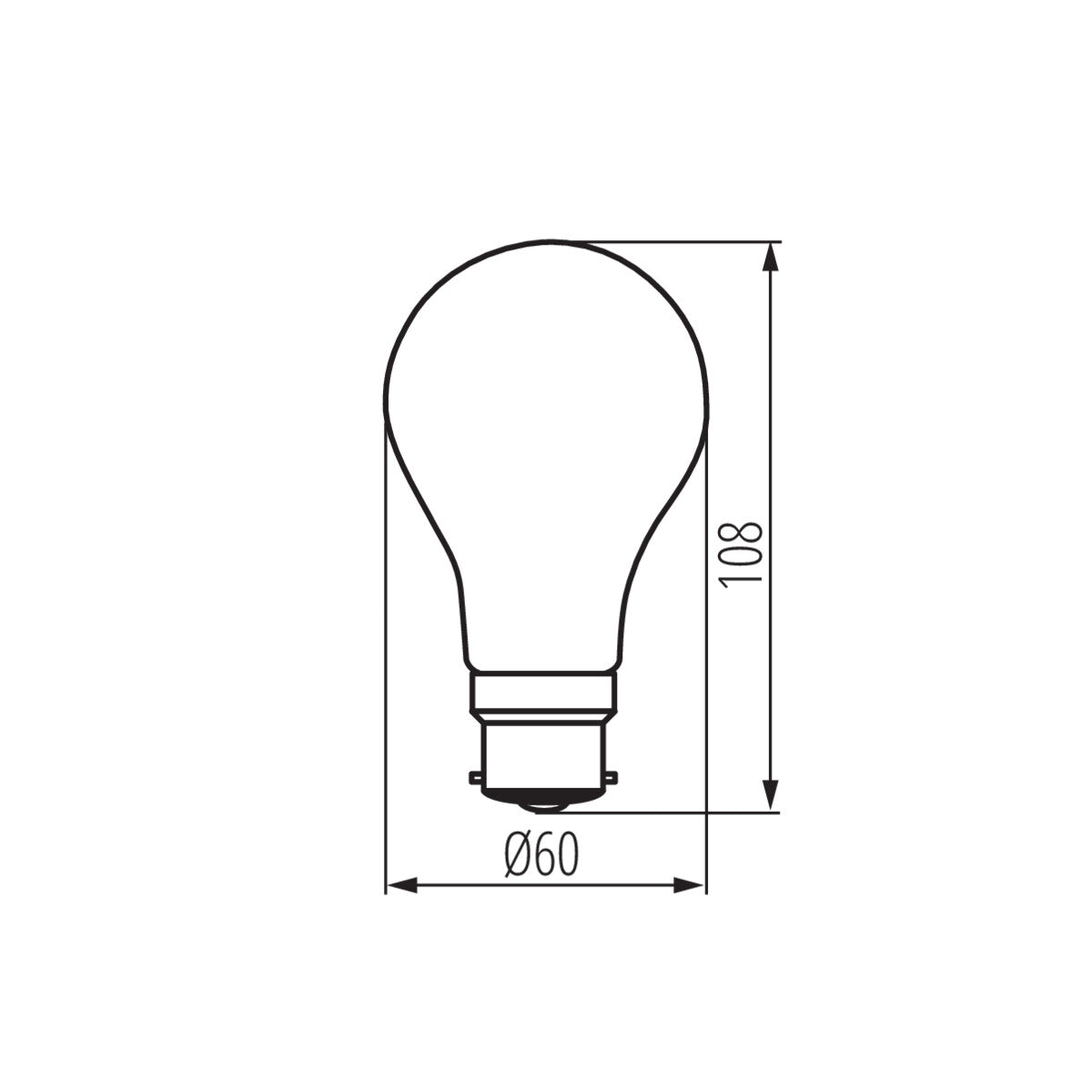 LED light source XLEDIM A60 B22