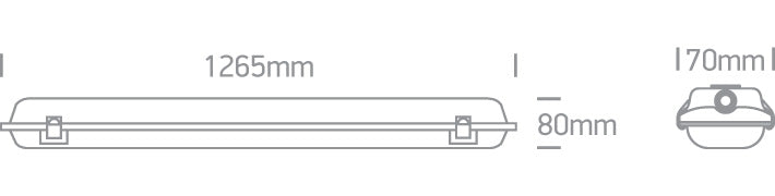 The T8 IP65 Fluo Range Single