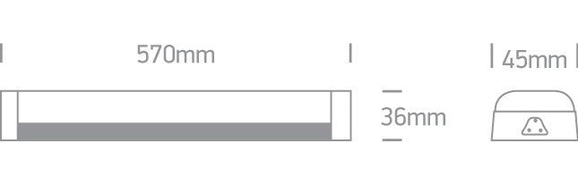 The 230V Solid Double LED Strip Aluminium + PC