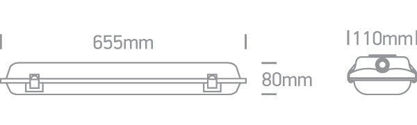 The IP65 Range For T8 LED Tubes Double