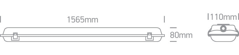 The IP65 Range For T8 LED Tubes Double