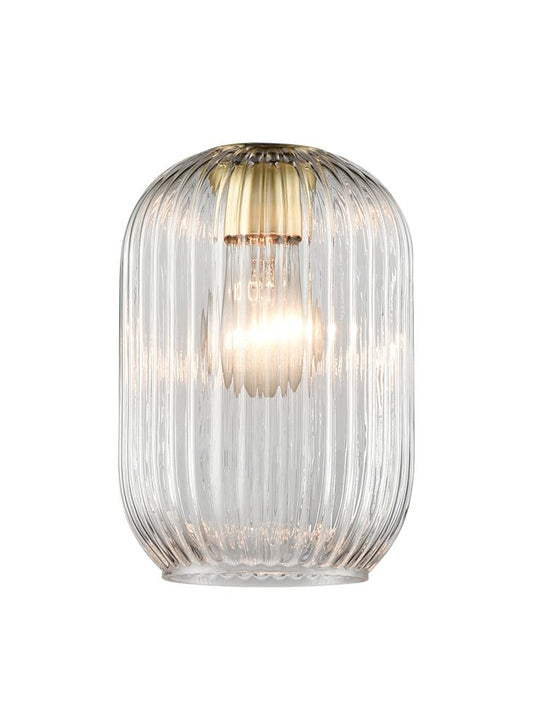 Ribbed Clear Glass 150mm