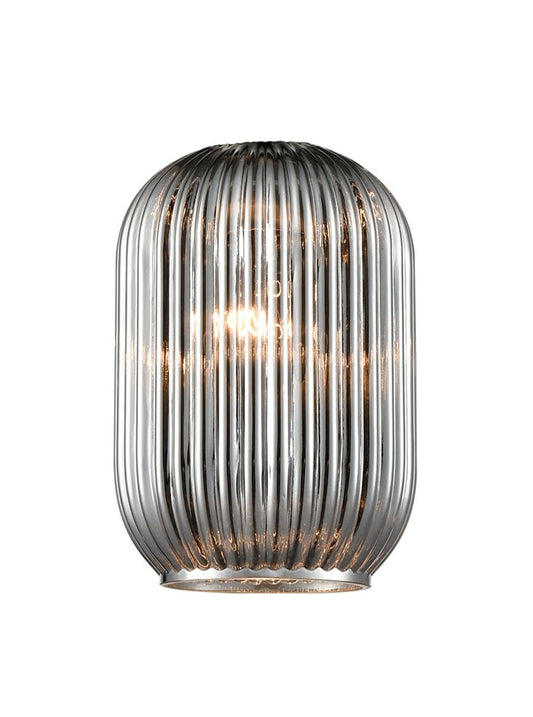 Ribbed Smoked Glass 150mm
