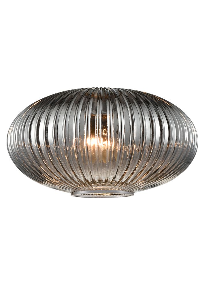 Ribbed Smoked Glass 240mm