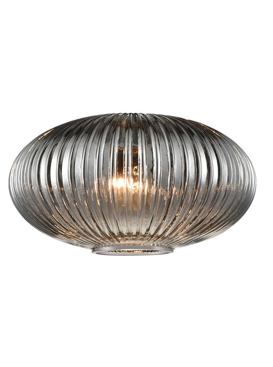 Ribbed Smoked Glass 240mm