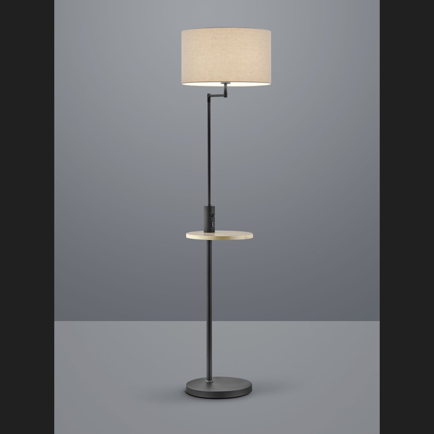 Claas - Floor lamp - Grey - Trio