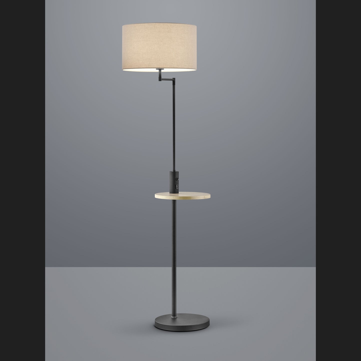 Claas - Floor lamp - Grey - Trio