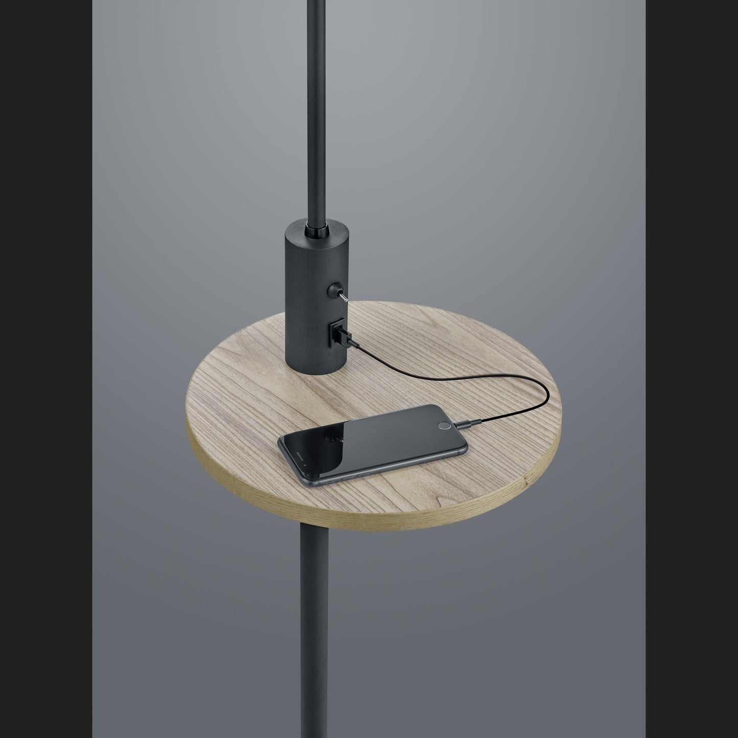 Claas - Floor lamp - Grey - Trio
