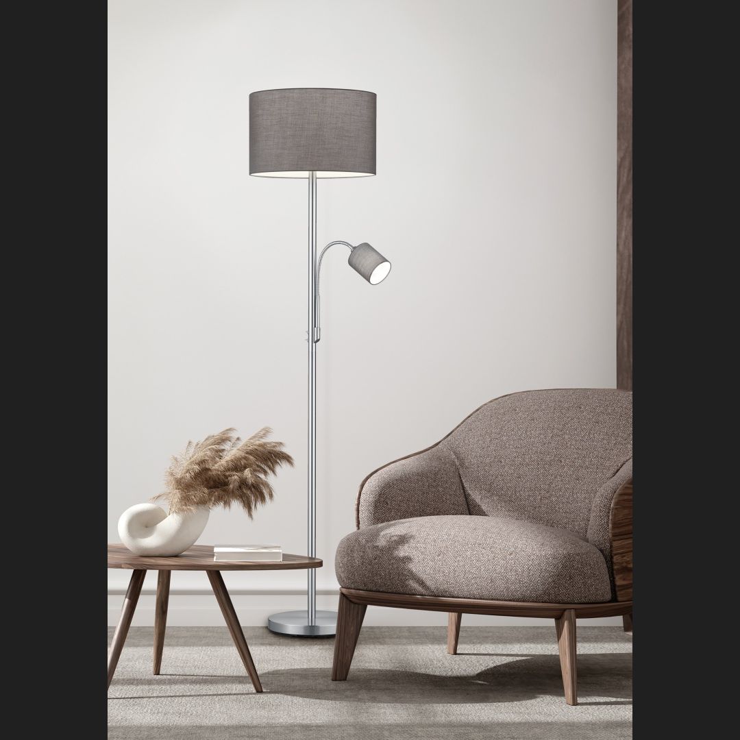Hotel - Floor lamp - Grey - Trio