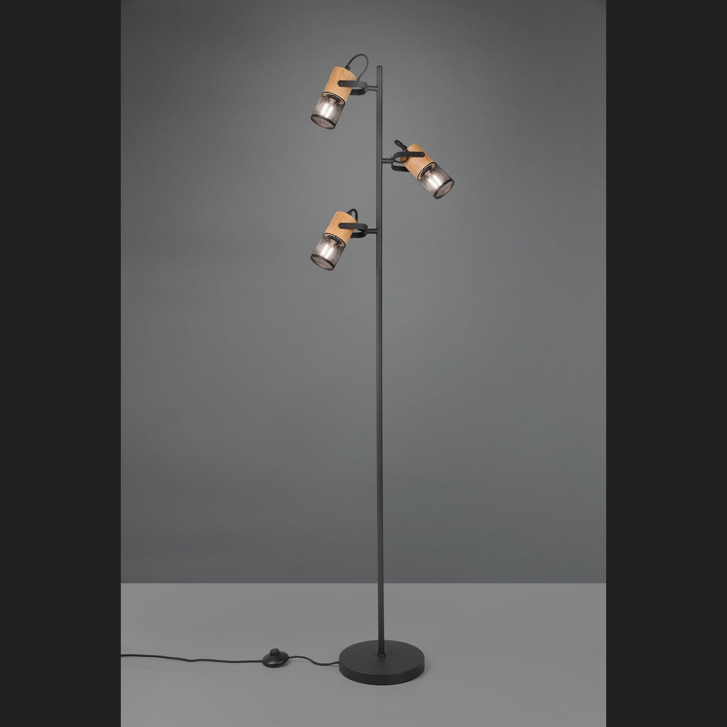 Tosh - Floor lamp - Black Matt - Trio
