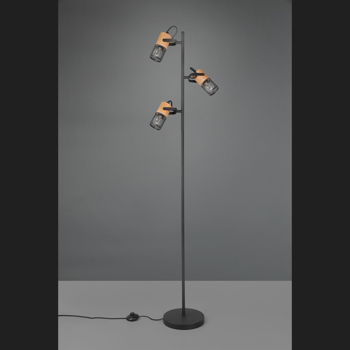 Tosh - Floor lamp - Black Matt - Trio