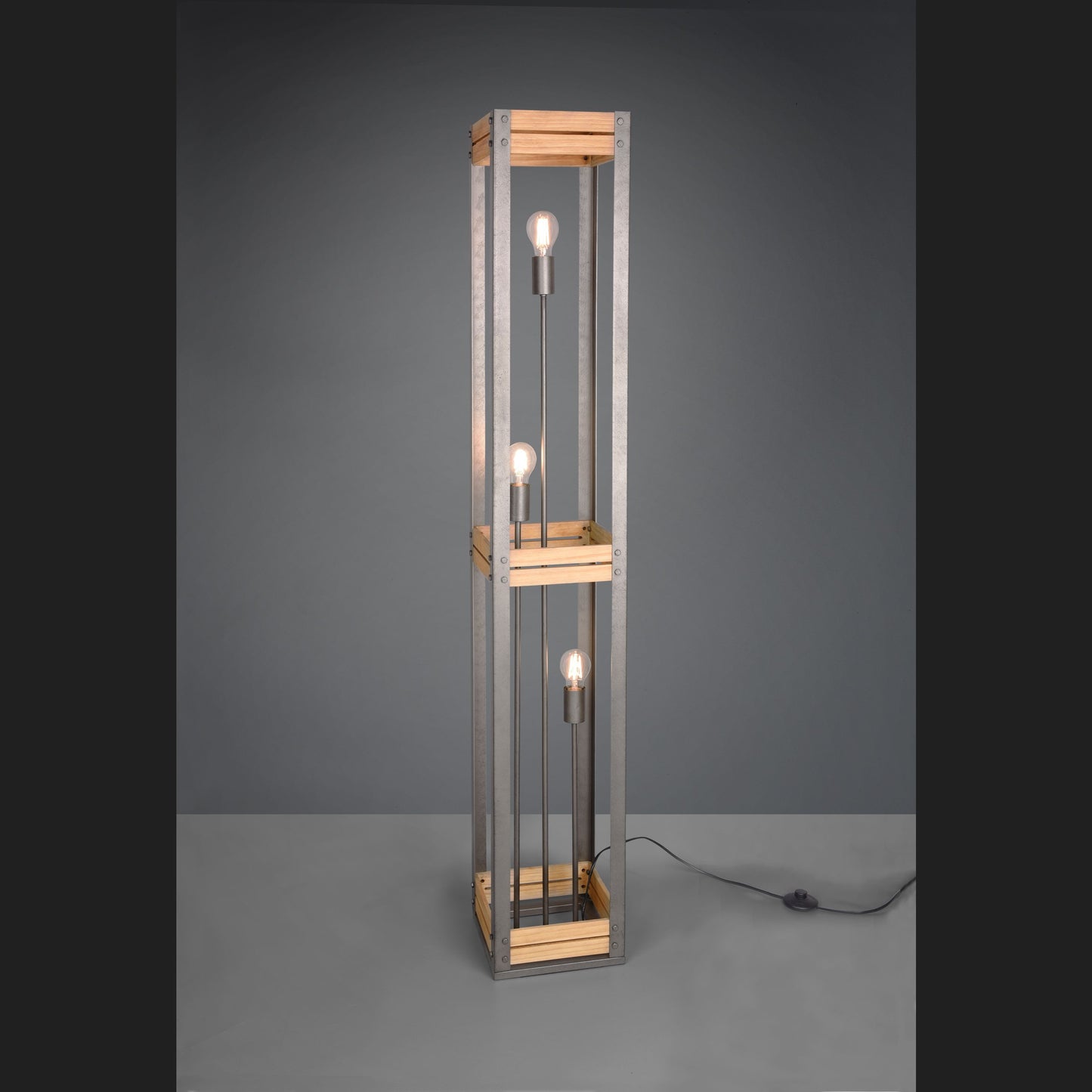 Khan - Floor lamp - Nickel Antique - Trio