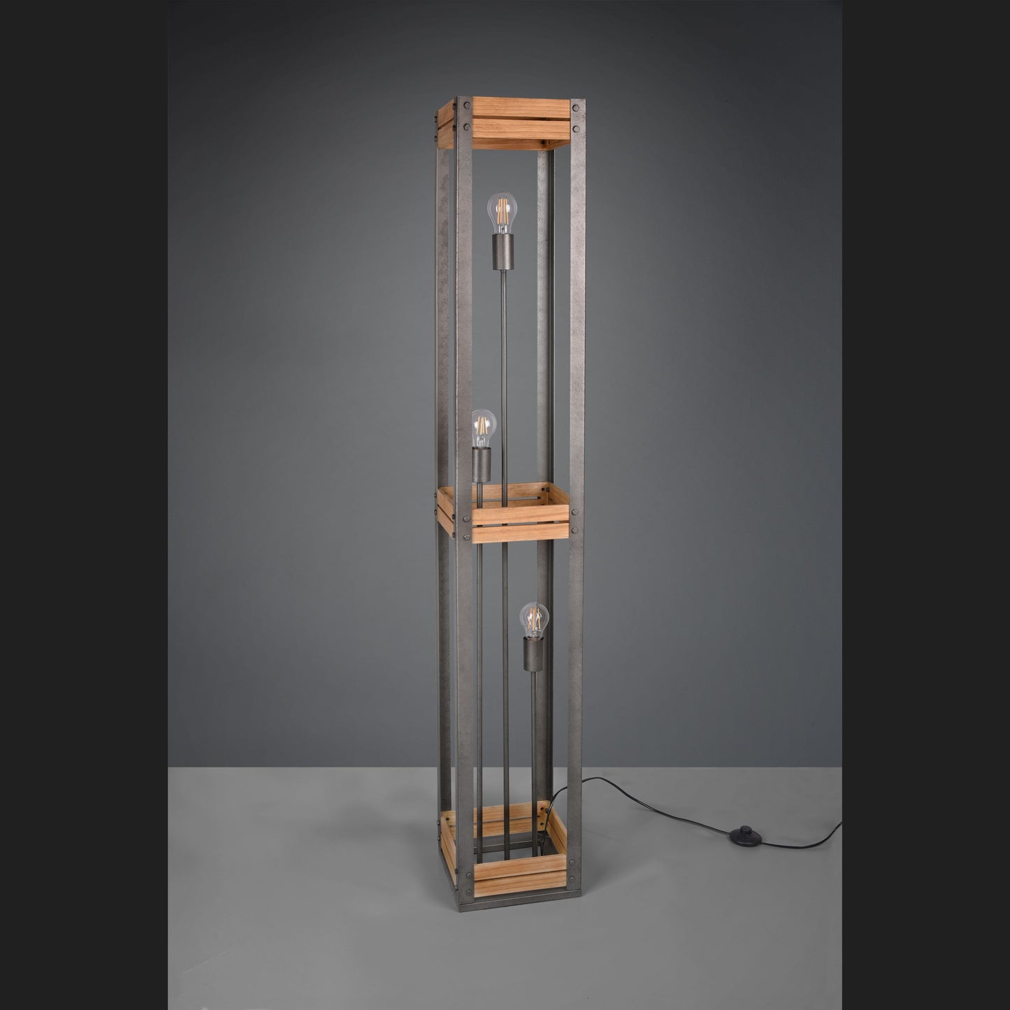 Khan - Floor lamp - Nickel Antique - Trio